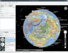 Figure 3: Using data from online resources, Marble can display various data on the map, such as temperatures and satellites.