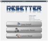 Figure 1: After startup, Resetter offers three options, including an automatic and a user-controlled reset.