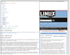 Figure 1: This is how your favorite Linux website looks in purely text-based browsers (left) and in Carbonyl (right).