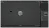 Figure 1: Blender with the default basic scene in a 3D view: A perspective view on a cube, a camera, and a light source.