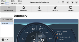 Figure 1: System Monitoring Center is visually up-to-date and functional.