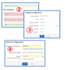 Figure 1: The web-based part of the FreshRSS installation consists of four simple steps, but only the last three shown here require custom inputs.