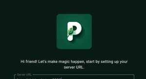 Figure 1: The Plant-it web interface asks for the back end's server URL.