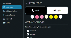 Figure 1: Configure how Linkwarden saves and opens web pages.