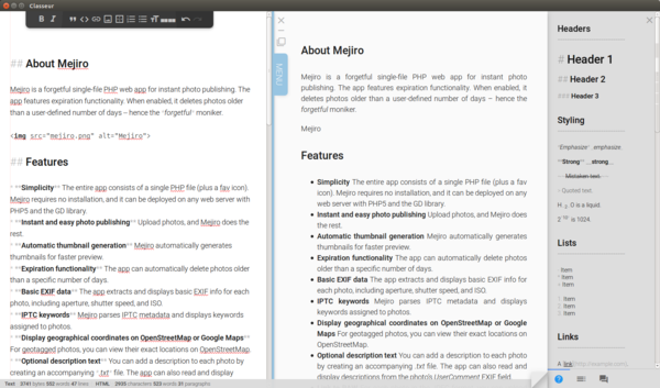Classeur A Classy Markdown Editor Linux Magazine