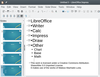 Figure 1: Impress's outline view can be used for planning text documents as well as presentations.