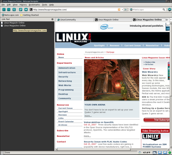 Netscape Navigator 9 for Linux Linux Magazine