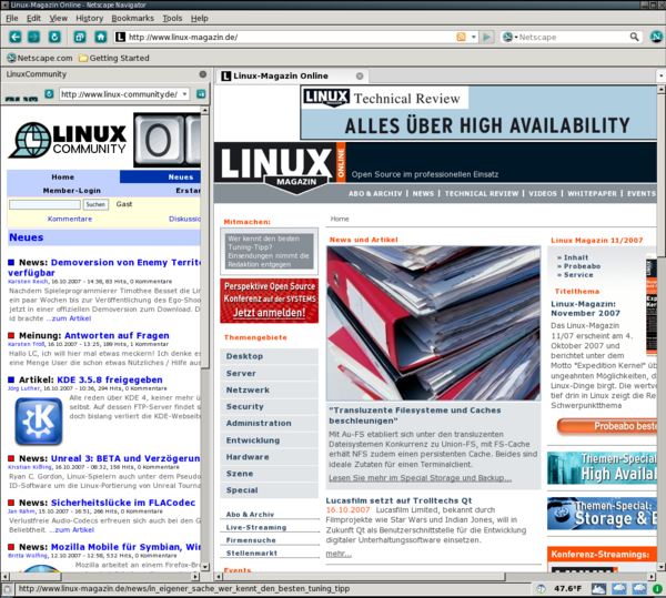 Netscape Navigator 9 for Linux » Linux Magazine